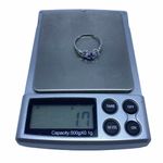 Women’s White Gold Tanzanite & Diamond Ring 10k Oval Cut .30ctw Sz 8.25 Photo 6