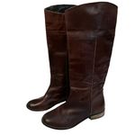 MIA Elisa Brown Leather Knee High Tall Distressed Riding Boots, Sz 10 Photo 2