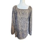 Hayden Cheetah Print Button Up Top. Can also be Worn off Shoulder. Size Medium Photo 1