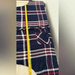 Rails Rayon Flannel Boxy Dolman Sleeve Button Up Shirt Navy Red Size Medium Photo 4
