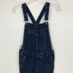 Free People  Kiley Slim Overall with Zippers Size 25 Dark Wash Photo 2