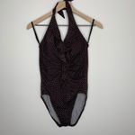 MiracleSuit  Isabella Ruffle Front One Piece Swimsuit Brown Womens Size 10 Photo 1