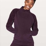 Lululemon Floral Flock Pullover Black Cherry Size 2 Photo 0