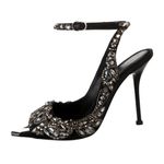 Alexander McQueen  Punk Swarovski Crystal Embellished Ankle Strap Sandals Heels Photo 1