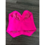 White Fox Boutique Hot Pink Button Up Strapless Top Photo 2