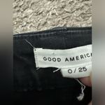 Good American  Good Legs Step Fray Hem High Rise Denim Black Skinny Jeans Photo 4