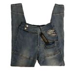 Maniere De Voir Jeans Sz 4 NWT Denim Cut Out Skinny Avant Garde Punk Grunge Y2K Blue Photo 1