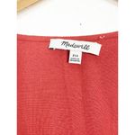 Madewell  Linen-Cotton Pleat-Sleeve Jumpsuit Size 14P Rust Short Sleeve Cropped Photo 4