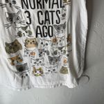 Cat Graphic Shirt Vintage Extra Large White Funny I Was Normal 3 Cats Ago Tee Size undefined Photo 2