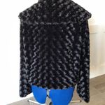 L.A.M.B. Vintage Fever Black Faux Fur Coat Jacket Swing Coat Size L Photo 2