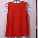 Style & Co . Red Smocked Sleeveless Tank Top Photo 3