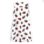 BODEN White Printed Dream Linen Anna Tunic Dress Lace Up 100% Linen Blue Size 6 Photo 4