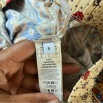 Intimissimi Lightweight Flowy Paisley Print Elastic Waist Pull On Sleep Shorts Blue Photo 6