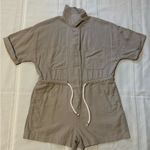 Mango  Beige Short-Sleeve Romper Photo 5