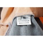 FAITH Women Medium Pink Gray Double Hooded Raglan Sleeve Cotton Blend Sweatshirt Photo 6