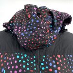 Lazy Oaf Midnight Lizard Puffer Jacket Black Rainbow Spotted Coat Unisex Size S Photo 4