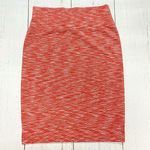 LuLaRoe Cassie Pencil skirt Coral white heathered quilted Medium M Women’s Photo 0