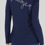 Maison Jules  Womens
Blue Hello Goodbye Graphic Photo 1