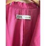 ZARA  Blazer Womens Large Bright Pink Barbie Oversized Blazer Preppy Business‎ Photo 1