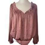 Lulus bodysuit peasant wide neckline long sleeve w/elastic wrist size XLarge NWT Photo 0