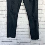 RSQ High Rise Slim Straight Jeans Black Distressed Women’s 30x30 Stretch Denim Photo 3