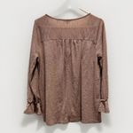 KORI America Women's Size Large Top Pink Lavender Casual Boho Embroidered‎ Photo 5