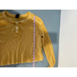 Wild Fable  Yellow Waffle Knit Cropped Henley - XS Photo 5