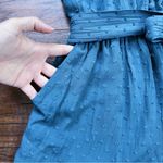 Loft • Petite Clip Dot Romper teal tie waist shorts swiss dot summer Photo 9