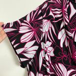 Briggs New York Women's Plus Size 2X Black White/Pink Floral Print Blouse Photo 4