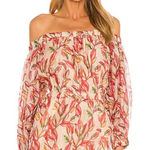 Lovers + Friends  Bosworth Off the Shoulder Romper Tropical Print‎ Size S Photo 0