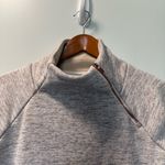 Athleta Tan Space Dye Faux Wrap Front Funnel Mock Neck Sweatshirt Heavy XXS Photo 1