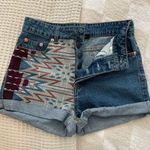 Honey Punch Tribal Embroidered High Waisted Denim Shorts Photo 0