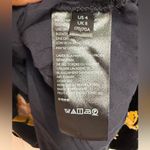 Free People Margaux Velvet Mini Skirt A-Line Black Pink Floral Size 4 Photo 5