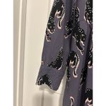 Anorak Love Print Love Planet Animal Print Button Up Purple Jaguar Dress Size 8 Photo 2