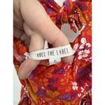 Abel the label Floral Modi Dress Women Small Orange Red Peasant Prairie Bohemian Photo 2
