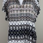 Velvet By Graham & Spencer Tunic Top Womens Medium Ikat Printed Relaxed Fit M Photo 0