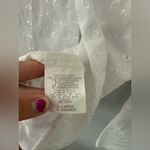 Star City VTG  Embroidered Floral Button Up Blouse Long Sleeve White Size S M Photo 5