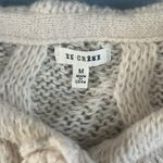 En Creme Flower Button Ivory Cardigan Knit Ballon Sleeve Cottagecore Sweater Size M Photo 5