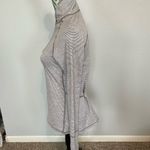 Lululemon Warm Your Core Striped Gray & White Stripe Long Sleeve Top size Small Photo 2