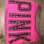PINK - Victoria's Secret PINK Victoria’s Secret Y2K Hot Pink Cheetah Hoodie Early 2000’s Girly Large Photo 0