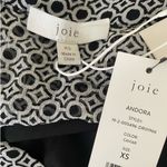 Joie  Women Andora 100% Silk Dress XS Black Geometric Mini Chiffon Sheer‎ Dainty Photo 1