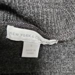New York & Company Gray Knit Sweater Dress Cowl Neck Fringe Size S Photo 5