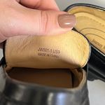 Journey West Black Leather Lug Sole Loafers Fringe Gold Hardware Photo 5