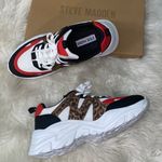 Steve Madden 9 Womens Accurate Mixed Media Knit Casual and Fashion Black/Leopard Photo 0