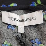 We Wore What Black Floral Cropped Blouse NWT Size Large Boho Floral Blouse Photo 7