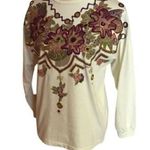 Vintage 90s blinged out long sleeve shirt Size M Photo 0