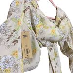 Madden Girl NWT Madden NYC Junior's Boho Floral Cropped Back Tie Long Blouson Sleeve XXL Photo 7