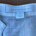 Loft Bohemian White cotton long sleeve button up shirt with lace details size m  Photo 3