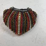 Unique Beaded Clutch Bag Evening Party Pouch Red Brown White Black‎ Multi Color Photo 1