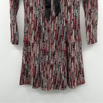 Alice + Olivia  Gwyneth Tie Neck Fit & Flare‎ 3/4 Sleeve Mini Dress Size 2 Photo 4